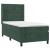 Pat box spring cu saltea, verde închis, 90x190 cm, catifea GartenMobel Dekor