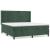 Pat box spring cu saltea, verde închis, 160x200 cm, catifea GartenMobel Dekor