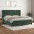 Pat box spring cu saltea, verde închis, 200x200 cm, catifea GartenMobel Dekor