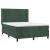 Pat box spring cu saltea, verde închis, 140x190 cm, catifea GartenMobel Dekor