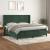 Pat box spring cu saltea, verde închis, 200x200 cm, catifea GartenMobel Dekor