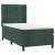 Pat box spring cu saltea, verde închis, 100x200 cm, catifea GartenMobel Dekor