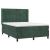 Pat box spring cu saltea, verde închis, 140x190 cm, catifea GartenMobel Dekor