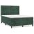 Pat box spring cu saltea, verde închis, 140x190 cm, catifea GartenMobel Dekor