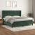 Pat box spring cu saltea, verde închis, 200x200 cm, catifea GartenMobel Dekor