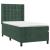 Pat box spring cu saltea, verde închis, 80x200 cm, catifea GartenMobel Dekor