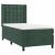 Pat box spring cu saltea, verde închis, 90x190 cm, catifea GartenMobel Dekor