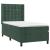 Pat box spring cu saltea, verde închis, 100x200 cm, catifea GartenMobel Dekor