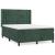 Pat box spring cu saltea, verde închis, 140x200 cm, catifea GartenMobel Dekor