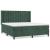 Pat box spring cu saltea, verde închis, 160x200 cm, catifea GartenMobel Dekor