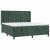 Pat box spring cu saltea, verde închis, 180x200 cm, catifea GartenMobel Dekor