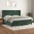 Pat box spring cu saltea, verde închis, 200x200 cm, catifea GartenMobel Dekor