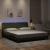 Cadru de pat cu lumini LED, gri deschis, 180x200 cm, catifea GartenMobel Dekor
