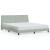 Cadru de pat cu lumini LED, gri deschis, 180x200 cm, catifea GartenMobel Dekor