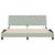 Cadru de pat cu lumini LED, gri deschis, 180x200 cm, catifea GartenMobel Dekor