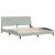 Cadru de pat cu lumini LED, gri deschis, 180x200 cm, catifea GartenMobel Dekor