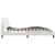 Cadru de pat cu lumini LED, alb, 200x200 cm, piele ecologică GartenMobel Dekor