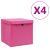 Cutii depozitare cu capac, 4 buc., alb, 28x28x28 cm GartenMobel Dekor