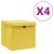 Cutii depozitare cu capace, 4 buc., galben, 28x28x28 cm GartenMobel Dekor