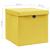 Cutii depozitare cu capace, 4 buc., galben, 28x28x28 cm GartenMobel Dekor