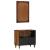 Set de mobilier pentru baie cu ușă 2 pcs Maro 62 x 33 x 58 cm GartenMobel Dekor