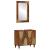 Set de mobilier pentru baie cu ușă 2 pcs Maro 62 x 33 x 58 cm GartenMobel Dekor