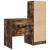 Birou cu spațiu de depozitare cu sertar 2 pcs Stejar fumuriu GartenMobel Dekor