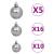 Pom de Crăciun 300 LED-uri & Set de bile & zăpadă artificială Verde 180 cm GartenMobel Dekor