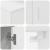 Set de 4 piese pentru cabinet TV 4 pcs Alb Lemn compozit GartenMobel Dekor
