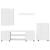 Set de 4 piese pentru cabinet TV 4 pcs Alb Lemn compozit GartenMobel Dekor