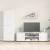 Set de 4 piese pentru cabinet TV 4 pcs Alb Lemn compozit GartenMobel Dekor