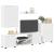 Set de 4 piese pentru cabinet TV 4 pcs Alb Lemn compozit GartenMobel Dekor