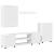 Set de 4 piese pentru cabinet TV 4 pcs Alb Lemn compozit GartenMobel Dekor