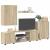 Set de 4 piese pentru cabinet TV Pe perete 4 pcs Stejar sonoma GartenMobel Dekor