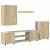 Set de 4 piese pentru cabinet TV Pe perete 4 pcs Stejar sonoma GartenMobel Dekor