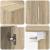 Set de 4 piese pentru cabinet TV Pe perete 4 pcs Stejar sonoma GartenMobel Dekor