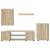 Set de 4 piese pentru cabinet TV Pe perete 4 pcs Stejar sonoma GartenMobel Dekor