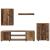 Set de 4 piese pentru cabinet TV 4 pcs Lemn vechi Lemn compozit GartenMobel Dekor