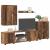 Set de 4 piese pentru cabinet TV 4 pcs Lemn vechi Lemn compozit GartenMobel Dekor