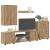 Set de 4 piese pentru cabinet TV 4 pcs stejar artizanal GartenMobel Dekor