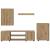 Set de 4 piese pentru cabinet TV 4 pcs stejar artizanal GartenMobel Dekor