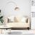 Canapea Loveseat crem 109 cm țesătură velur GartenMobel Dekor