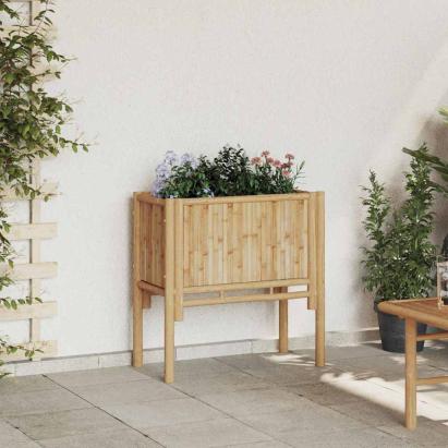 Strat înălțat de grădină Maro 70 x 35 x 70 cm Bambus GartenMobel Dekor
