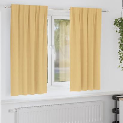 Perdele cu perdele 2 pcs Bej Poliester GartenMobel Dekor
