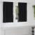 Perdele cu perdele 2 pcs Negru Poliester GartenMobel Dekor