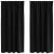 Perdele cu perdele 2 pcs Negru Poliester GartenMobel Dekor