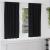 Perdele cu perdele 2 pcs Negru Poliester GartenMobel Dekor
