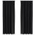 Perdele cu perdele 2 pcs Negru Poliester GartenMobel Dekor