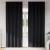 Perdele cu perdele 2 pcs Negru Poliester GartenMobel Dekor