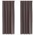 Perdele cu perdele 2 pcs Maro închis Poliester GartenMobel Dekor